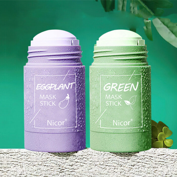 Cleansing Green Tea Mask Clay Stick Oil Control Anti-Acne Whitening Seaweed Mask Skin Care - Image 1